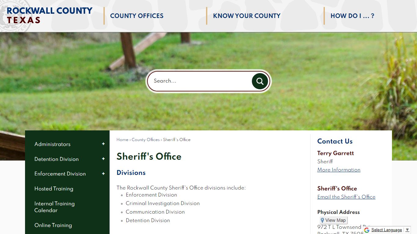 Sheriff's Office | Rockwall County-Official Website